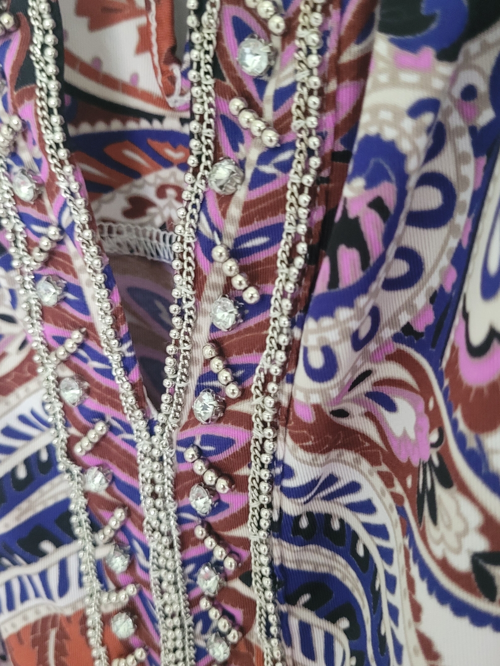 INC Paisley Midi Dresses  in Cream, Purple, Black, Brown, Pink - Picture 2 of 16